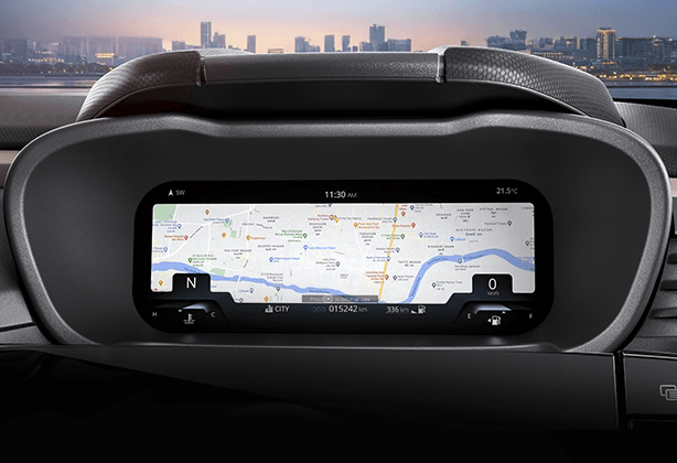 Map View Integration in Tata Altroz Digital Instrument Cluster