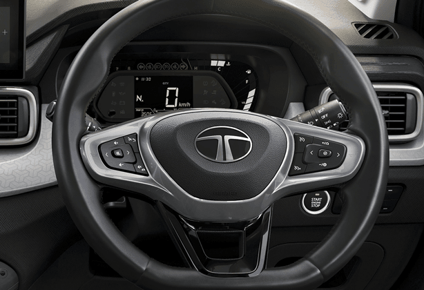 D-Cut Steering Wheel Design in Tata Punch Cabin